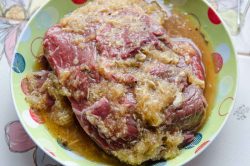 Sirloin Steaks koreanisch Sous-Vide Bulgogi Art Rezept
