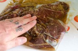 Sirloin Steaks koreanisch Sous-Vide Bulgogi Art Rezept