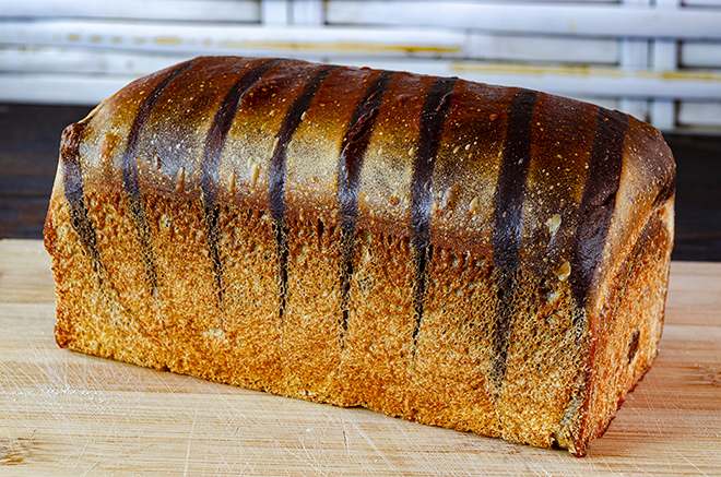 Toastbrot mit Sauerteig -Japanisches Shokupane