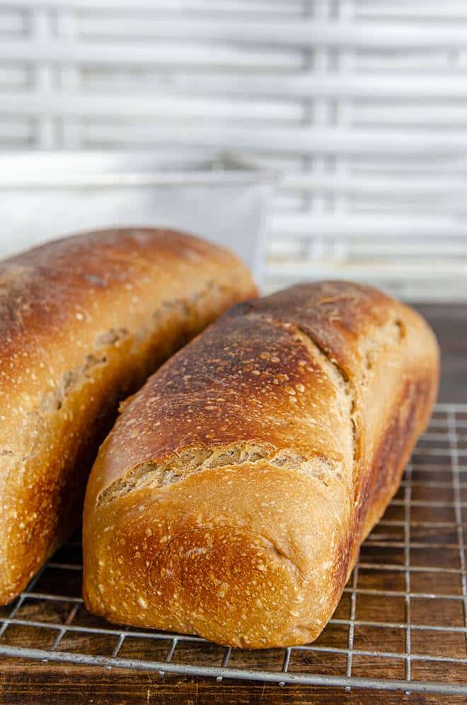 Rezept für Sauerteigbrote in der Kastenform gebacken.